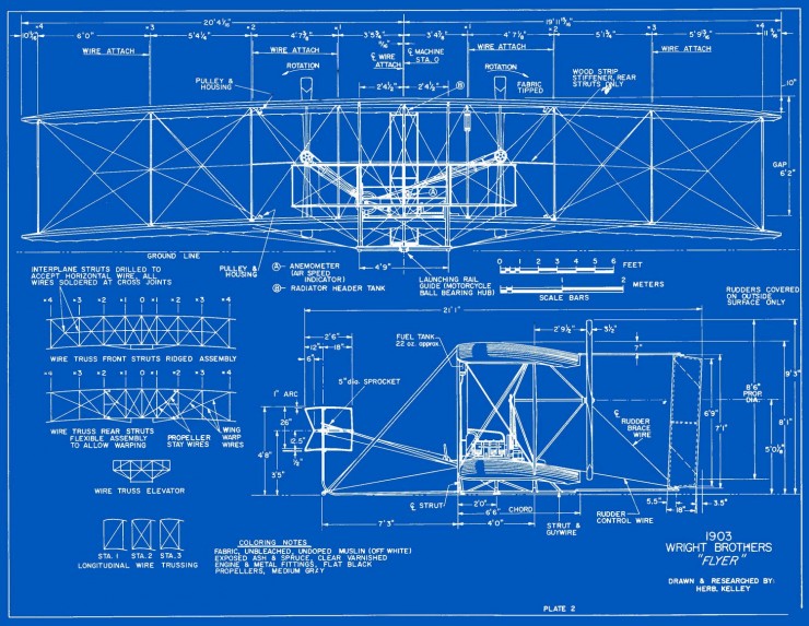 Engineering drawing for the Winter 1901 machine
